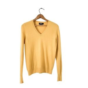 Galeries Layette Cashmere V-Neck Mustard‎ Yellow Sweater - Size small